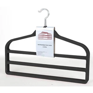 12x 3er-Set Samt-Hosenbügel 3-fach 45x36cm XXL-Packung 36 Stück, für 108 Hosen - Bild 1 von 4