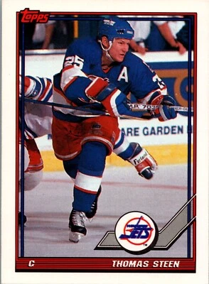 1991-92 Topps Hockey - #218 Thomas Steen - Image 1 of 2
