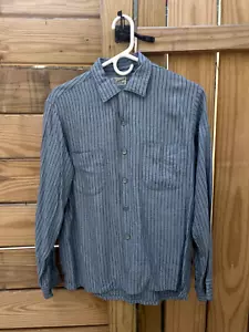 Vintage Duke of Hollywood 1960's Blue Pinstripe shirt Mens Small - Picture 1 of 4