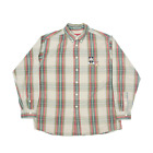 Vintage DISNEY Donaldson Shirt Beige 90s Check Long Sleeve Boys 12 Years