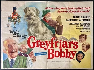 Greyfriars Bobby ORIGINAL Quad Movie Film Cinema Poster Walt Disney 1961 - Picture 1 of 10