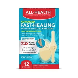 All Health Advanced Fast Healing Hydrocolloid Gel Bandages, Assorted Sizes, 1... - Picture 1 of 9