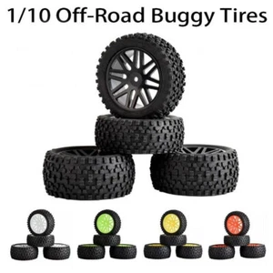 4PCS 1/10 Scale RC Car Racing Tyres and Wheels Rim  for HSP HPI Off Road RC Car - Picture 1 of 15