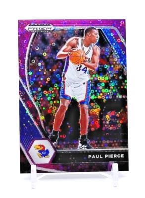 Paul Pierce/50 PURPLE DISCO PRIZM 2021 Panini Prizm Selecciones del draft #89 Jayhawks SP Foto 1 de 2