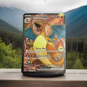 Charizard EX 183/165 Ultra Rare Full Art Scarlet & Violet Pokemon 151 English - Bild 1 von 2