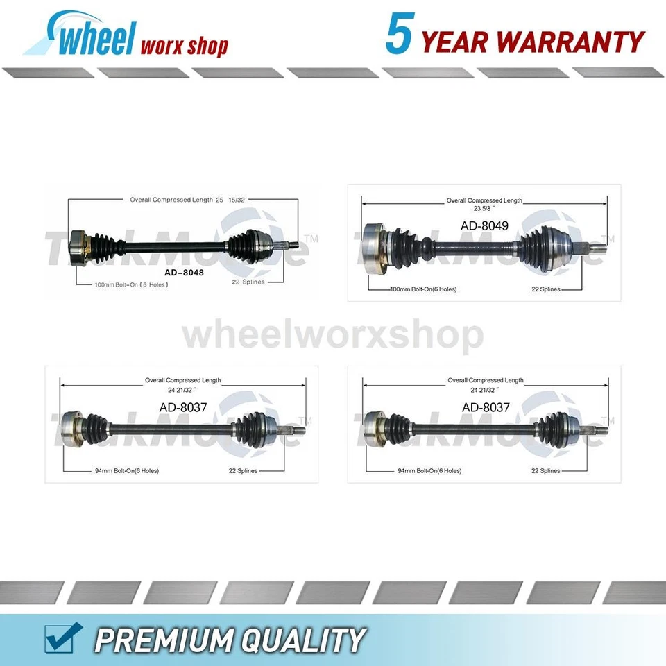 Eje delantero trasero CV junta CV para Volkswagen Quantum 1986 2,2 L tracción delantera manual Foto 1 de 4