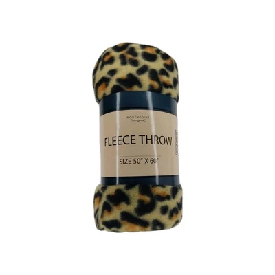 Northpoint Fleece Throw Blanket Leopard Print 50"x60" Lightweight and Warm NEW - Image 1 of 4