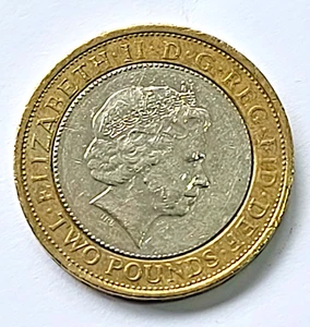 SELTENE 2011 King James Bibel £2 Münze - falsch ausgerichtete Punkte Prägefehler - Bild 1 von 3