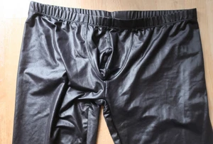 Herren Leggins - shiny tight - Schwarz - lang - XL / W36 - top Zustand - Bild 1 von 12