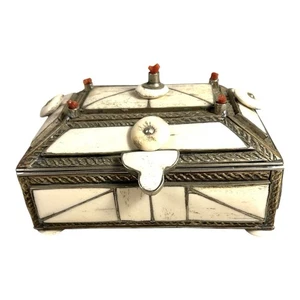 Portagioie vintage Marocco Sandok in osso di cammello - Foto 1 di 14