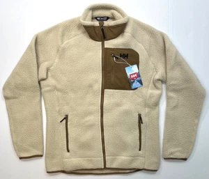 Men's HELLY HANSEN Panorama Pile Fleece Block Jacket PELICAN - Picture 1 of 3