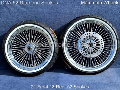 Pneu rotor DNA Mammoth 52 rodas raio diamante Harley Touring 9-23 Street Glide - Imagem 1 de 4