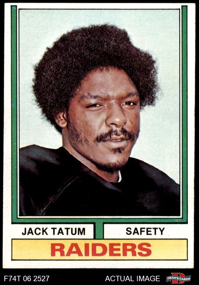 1974 Topps #14 Jack Tatum Raiders Ohio St 7 - NM - Image 1 of 1