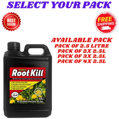 Weedblast Rootkill Weedkiller 2.5L Ready to Use Glyphosate Spray Weed Killer UK