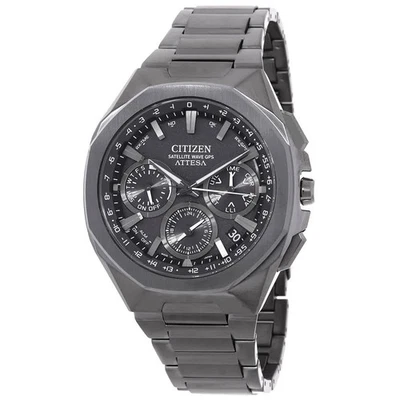 Citizen Attesa Perpetual Alarm World Time 黑色表盘男士腕表 CC4105-69E — 第 1/3 张图片
