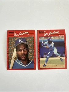 Donruss Baseball Errors 1990 2 diferentes Bo Jackson casi nuevo - Imagen 1 de 2