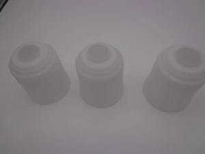 White Glass Replacement Shades 5in wide Set of 3 - Picture 1 of 7