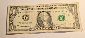 2003 $1 Dollar mixed sequential numbers 78562934 23456789 - Picture 1 of 2