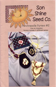 BOLSOS PUNCHNEEDLE #2 ~Son Shine Seed Co. Hierro en transferencias 4 monederos diferentes - Imagen 1 de 5