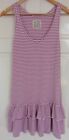 A Jack Wills Purple & Off White Hooped Short Dress / Long Top Size 6/8