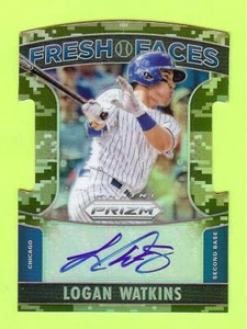 2015 PANINI PRIZM FRESH FACES DIE-CUT CAMO LOGAN WATKINS RC AUTO AUTOGRAPH #/199 - Picture 1 of 1