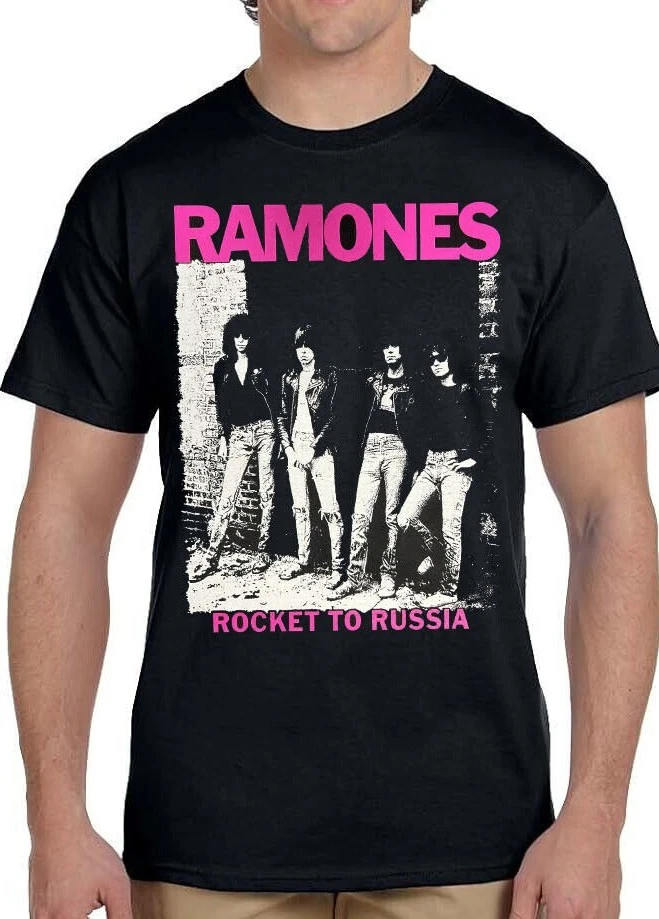 Camiseta Negra RAMONES ROCKET TO RUSSIA PUNK ROCK BAND Foto 1 de 1
