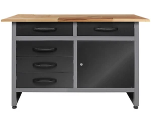 Ondis24 Werkbank Werktisch Montagewerkbank 5 Schubladen Metall 120 cm Bank - Bild 1 von 5