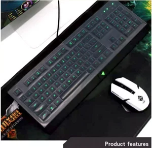 Clear Silicone Keyboard Protector Cover for Razer Cynosa Chroma Wired Keyboard - Picture 1 of 9