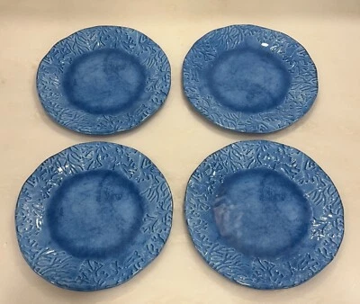 Pier 1 One Imports Placas de Melamina Coral Texturizado Patrón Azul Plástico Mar Set 4 Foto 1 de 4
