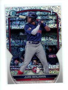 2023 Bowman Chrome JUAN BENJAMIN #BCP-151 1st Bowman Speckle Refractor /299