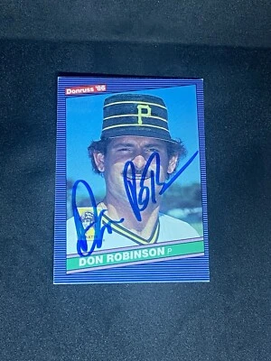 Don Robinson 1986 Donruss #357 Pittsburgh Pirates Auto Autographed Signed Card - Image 1 of 3
