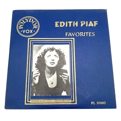 Edith Piaf Favorites Polydor Vox 1950 PL 3060 10 Inch VG+/ VG+ - Image 1 of 4