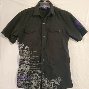 Panyc Boy's Shirt Button Up Black Size Medium 10/12 - Picture 1 of 8