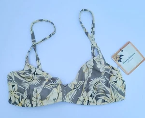 Tommy Bahama Size 10 Paradise Palm Fronds Bikini Top Under Wire NWT Yellow Green - Picture 1 of 10