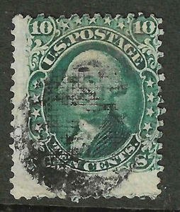 Sc #89 Strong Grill Cancelled 10 Cent Washington 1867-68 $350 US 15E63 - Picture 1 of 2
