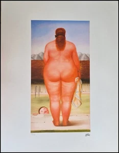 FERNANDO BOTERO * The Bather * 65 x 50 cm * Lithografie * limitiert # 85/300 - Picture 1 of 9