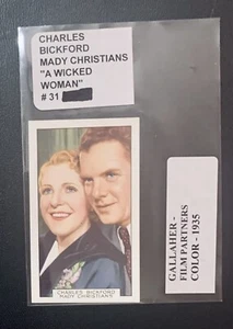 CHARLES BICKFORD - MADY CHRISTIANS 1935 Gallaher Film Partners #31 Tobacco Card - Picture 1 of 2