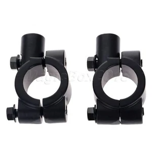 7/8" 10mm Thread Motorcycle Handlebar Rearview Mirror Mount Holder Adapter Clamp - Picture 1 of 8