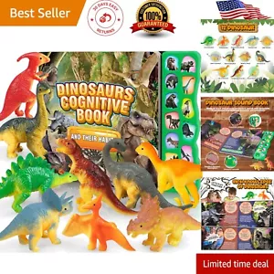 Educational Dinosaur Toy Set: Sound Book with Roaring Figures - Ages 3-6 - Picture 1 of 9