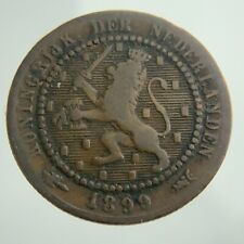 1899 Netherlands 1 Cent KM# 107.2 Circulated Coin Wilhelmina I FF254