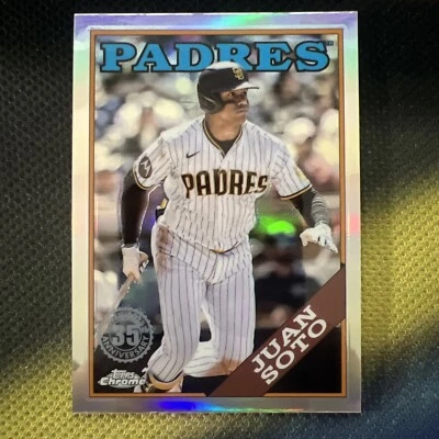 2023 Topps Chrome Update 35th Anniversary Silver Refractor # 88CU-3 Juan Soto - Image 1 of 2