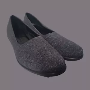 Ecco Felicia Damenschuhe grau Stretch Slipper Keilabsatz Größe 38 - Bild 1 von 6