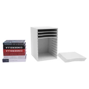 Literatur Organizer Datei Sortierer Papier Aufbewahrung Halter 11 Fächer Weiß - Bild 1 von 9