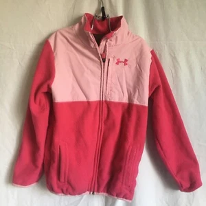 Under Armour Girls Coat Jacket Cold Gear Pink And Black size 6 - Picture 1 of 6