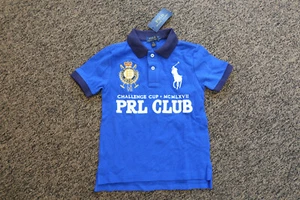 New Polo Ralph Lauren Boy's PRL Club Challenge Cup Polo Shirt - Size 5 - Blue - Picture 1 of 5