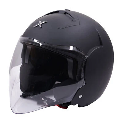 Casco Moto Aperto ECE 22.06 Protezione Biker Nero Opaco - Immagine 1 di 4