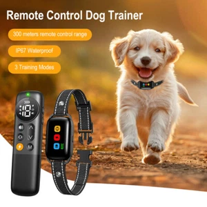 Electric Wireless Dog Fence System Invisible Pet Collar 300m Containment Fencing - Picture 1 of 13