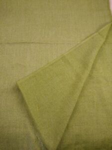 vintage fabric LIGHTWEIGHT DENIM olive green 3yd x 59w no stretch cotton blend