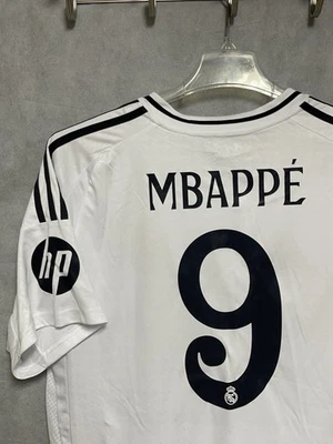 Adidas Real Madrid Jersey Size 2XL 2024-25 Home Soccer MBAPPE #9 White UK 17-18Y - Image 1 of 4