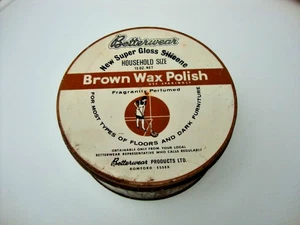 1964 Betterwear Brown Wax Polish Dose - Bild 1 von 3